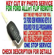 Laser Key Cut By Photo F-style Flip Remote For Ford Escape Focus Keyless Fob
