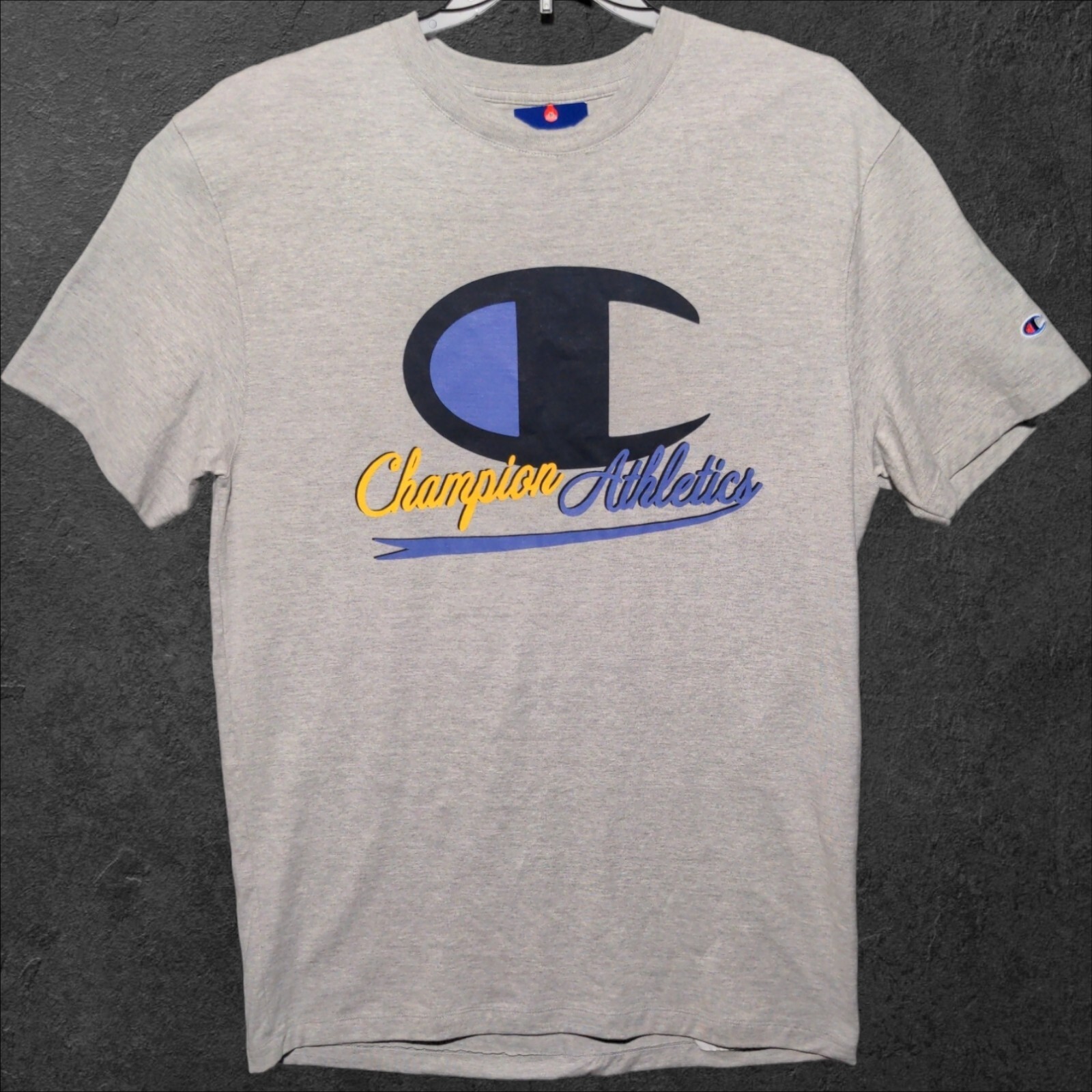 Champion Men's LT Graphic Crew Neck T-Shirt in Oxford Gray  