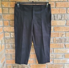 Time and Tru Womens Size 14 Dress Capri Pants Black Soot