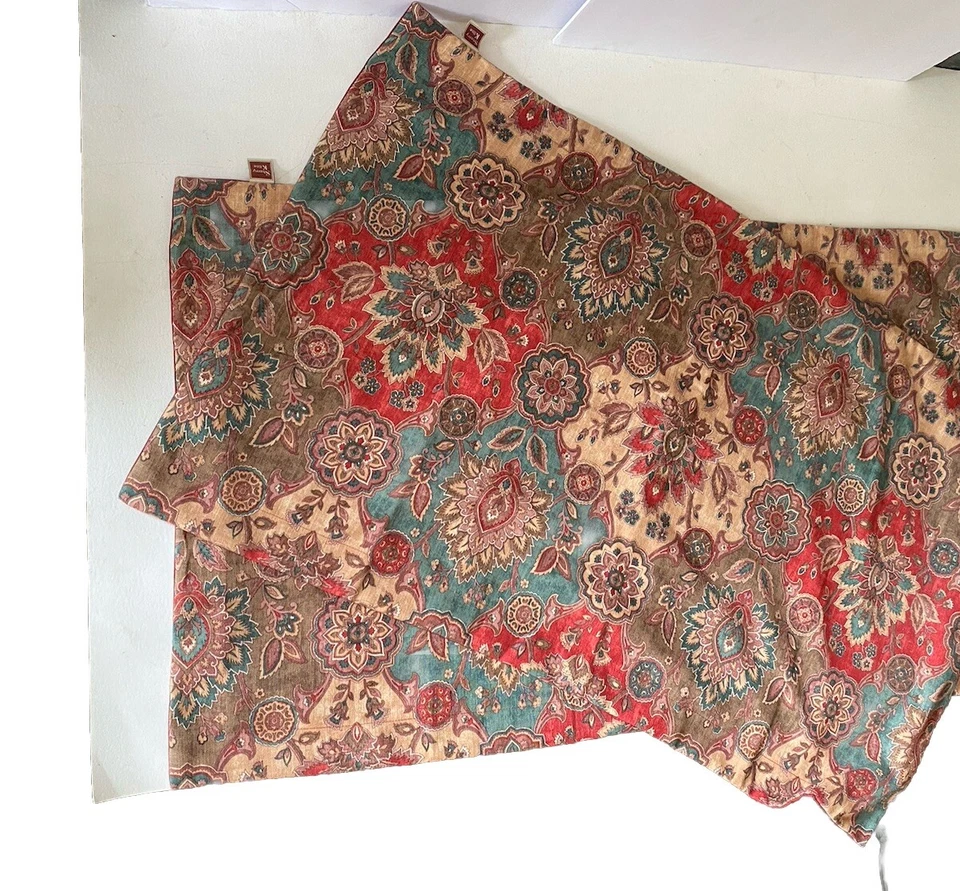 Sherry Kline PCHF Floral LUXURY RED King Pillow Shams Set - Image 2 of 4