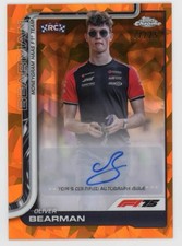 2025 Topps Chrome Sapphire Collection Oliver Bearman Orange /25 Autograph F1  13