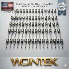 100pc Sports Ball Inflating Air Pump Needle Pin Nozzle Soccer Basketball