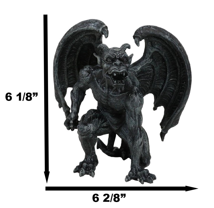 Gothic Creature Short Horned Gargoyle Statue Desktop 6.5