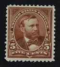 CKStamps: US Stamps Collection Scott#255 5c Grant Mint H OG Spot Thin on Perf
