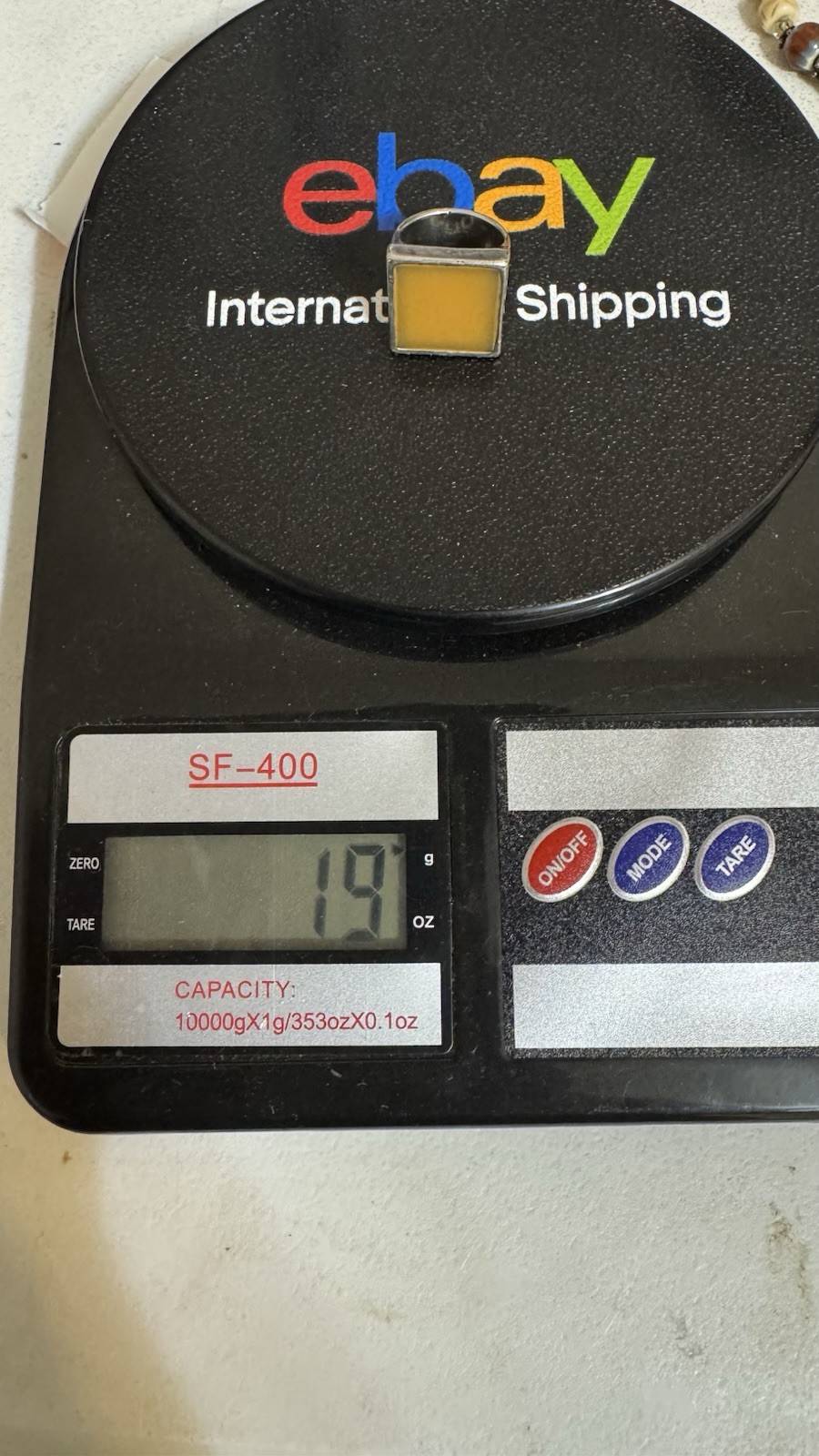 Unisex Solid Sterling Silver Orange Aventurine In… - image 6