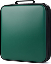 DVD Storage CD Case Holder: 160 Capacity CD Sleeves Black Disc Cases Binder for