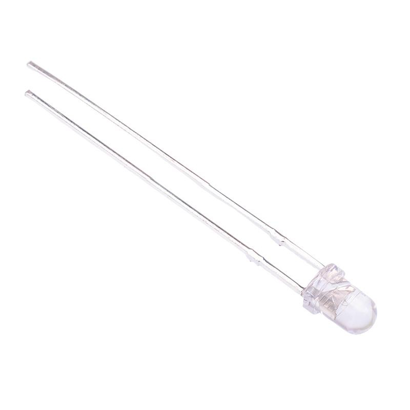 50 x Pure White 3mm Water Clear LED 8500mcd 30°