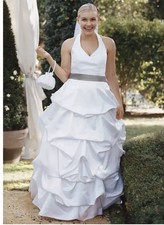 David s Bridal Ball Gown White Wedding Dress Size 14W
