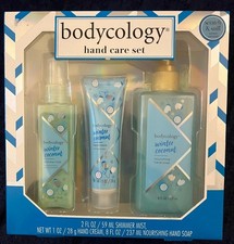Bodycology 3 Piece Hand Care Gift Set Soap Hand Cream Mist Winter Coconut - NEW