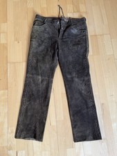 Trachtenlederhose Herren Lang Gr&ouml;&szlig;e 50, Ziegenvelour, braun, Spieth & Wensky