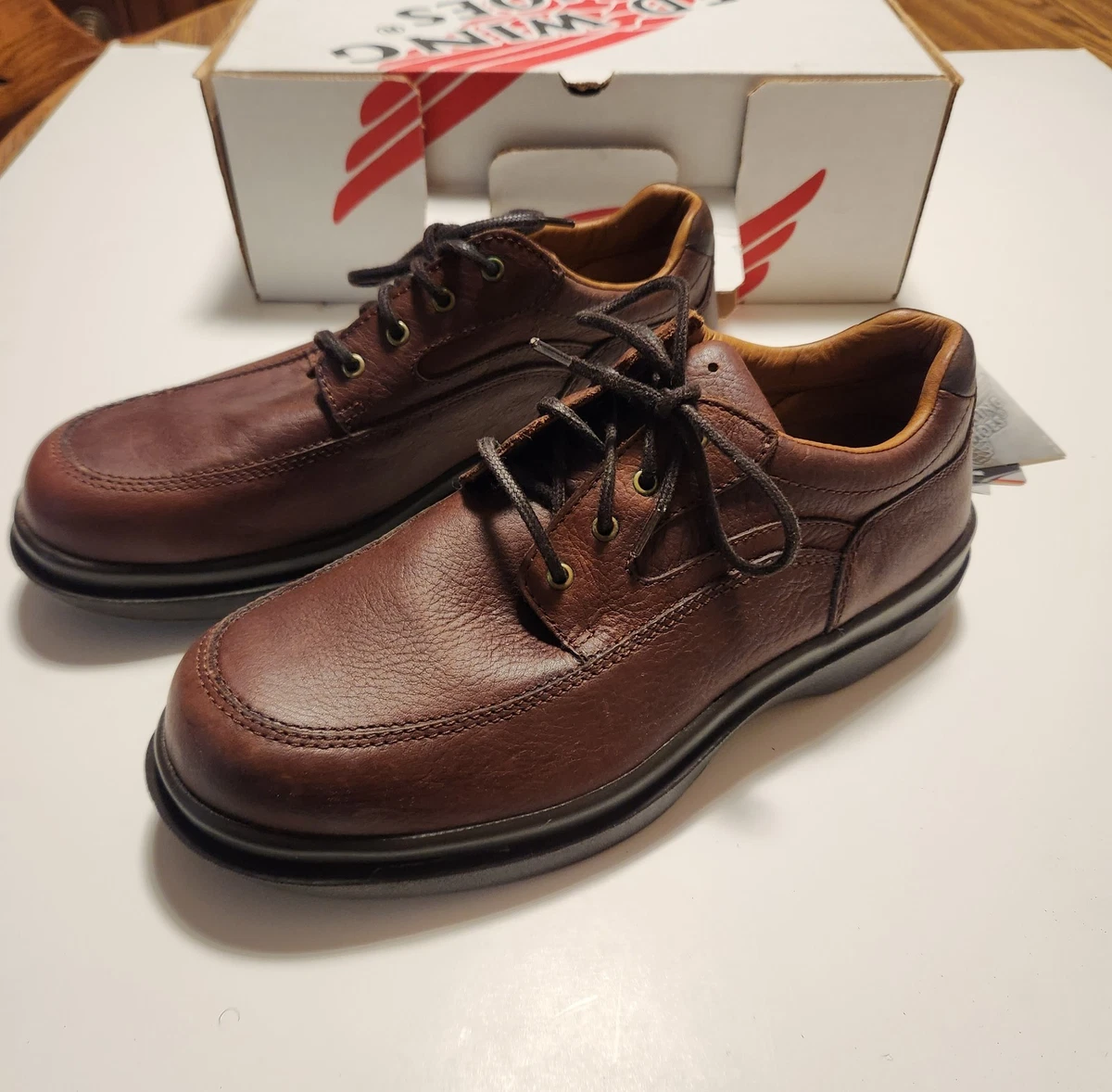 Red Wing 4972 Shoes Mens Size 10.5N Brown Leather Oxford Work Casual Comfort Red Wing Shoes Slip Resistant Solid Casual Shoes for Men for  main image 3