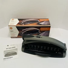 Staples Arc System Desktop 11-Hole Punch, Model 40836, 8-Sheet Capacity Nice!