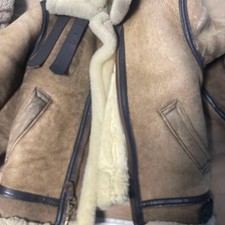 Avirex B-3 Flight Jacket Real Mouton USA Brown Size 36 Used