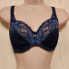 M&S Full Cup Bra 40A Navy Blue Wild Blooms Underwired Marks & Spencer