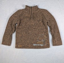 Alphabet Boys 1/4 Zip Sweater Size 4 Made In France Legende Du Dragon Authentic