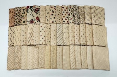 10 Fat Quarters - Kansas Troubles by Moda (Neutrals, Creams, LIGHT COLORS ONLY)