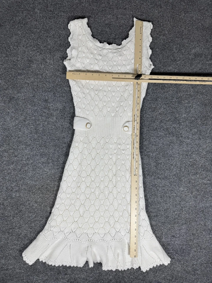 Lilly Pulitzer Dress Womens Small Resort White Crochet Knit Villa Sweater Dress - Image 4 of 4