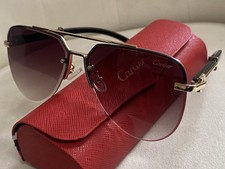 Cartier Men Aviator Sunglasses With Accent