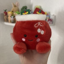 Aurora World Plush - Festive Palm Pals - VELVET SANTA BAG 5 inch - Stuffed Toy