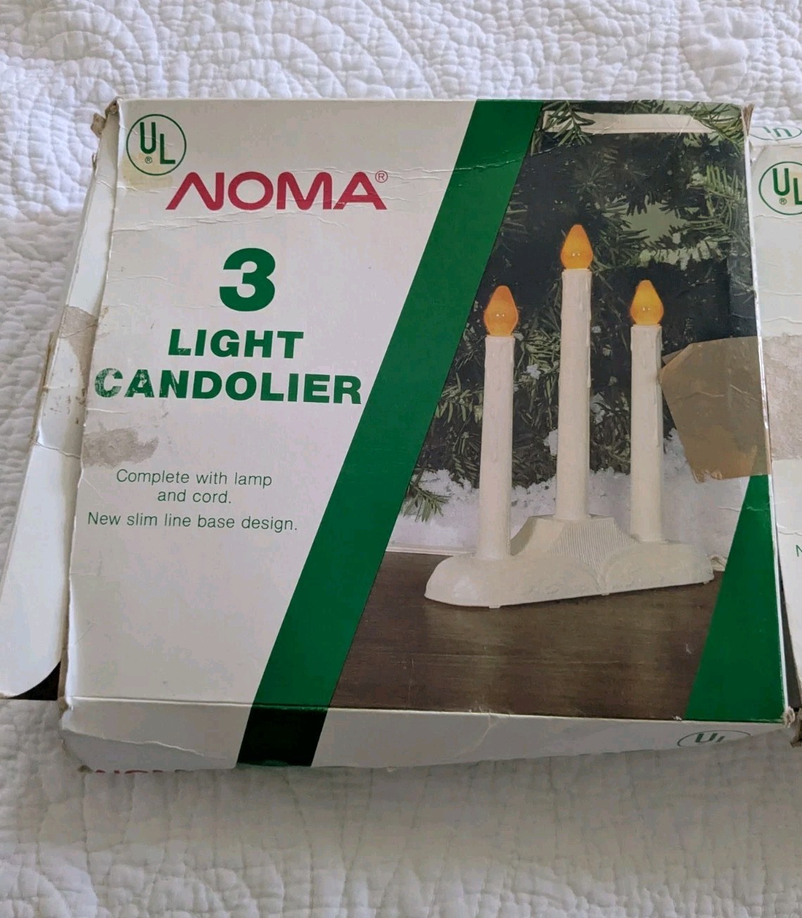 Set 2 Vtg NOMA 3 Light Candles Electric in boxes indoor Christmas 