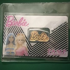PAMP 5G Gold Bar Barbie Limited Edition 999.9 3912.20 per troy oz