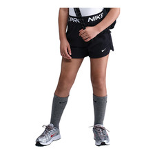Nike Pro Fleece Big Kids' Girls' Dri-FIT Shorts Black/Black/Black/White