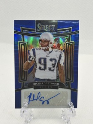 2023 Panini Select - Signatures Richard Seymour #SIG-RSE Blue Prizm /99 (AU)