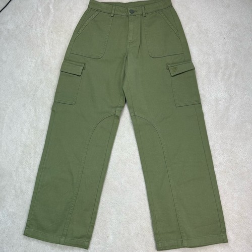 PINK Victoria’s Secret Cargo Pants Wide Leg Utility Womens Small Twill Baggy