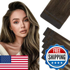 HOTBANANA Invisi Edge Tape in Hair Extensions Human Hair, 14inch 50g 10pcs Invis