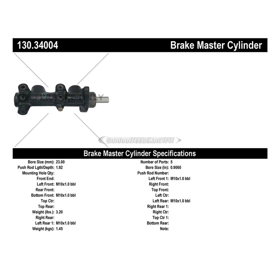 Centric Brake Master Cylinder For BMW 2800 3.0CS 3.0CSi 530i 633CSi 528i - Image 3 of 3