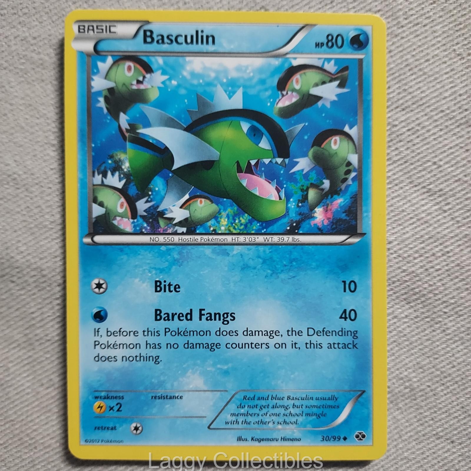 Pokemon Next Destinies 30/99 Basculin - Uncommon - Lightly Played