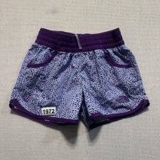 The North Face Shorts Girls S 7/8 Purple Spotted Print Excellent