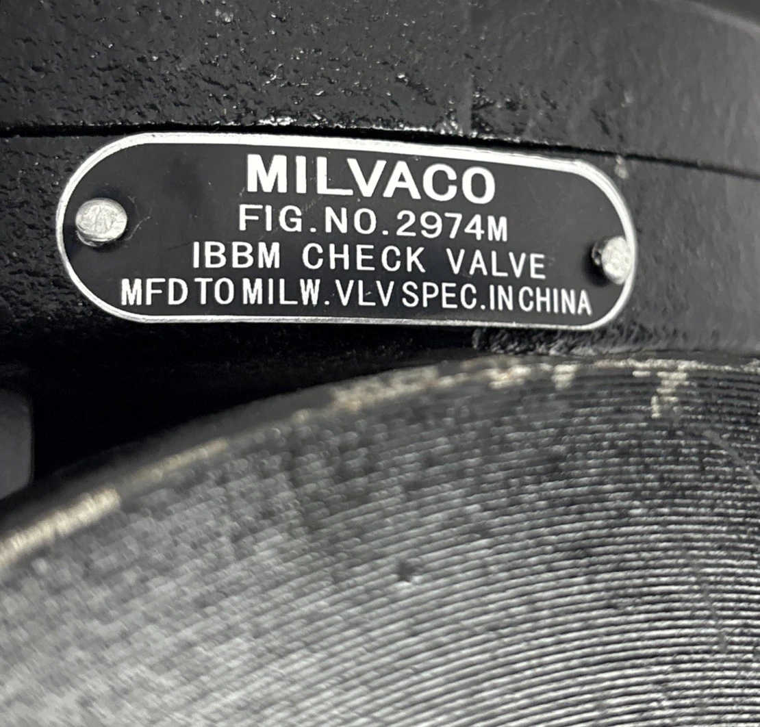 MILVACO 2974-M 3” Flanged Cast Iron Swing Check Valve 125S 200WOG photo 2