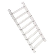 Bird Ladder: Parrot Climbing Step Ladder Bridge Toy Pet Parrot Supply - White