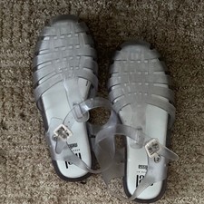 Mini Melissa Possession Kids Jelly Sandals Smoke Grey Translucent Fisherman