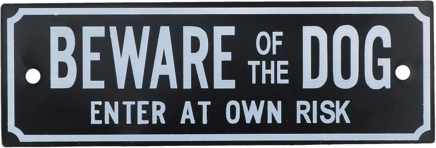 AB Tools Beware Of The Dog Enter At Own Risk Home Gate Dog Warning Sign