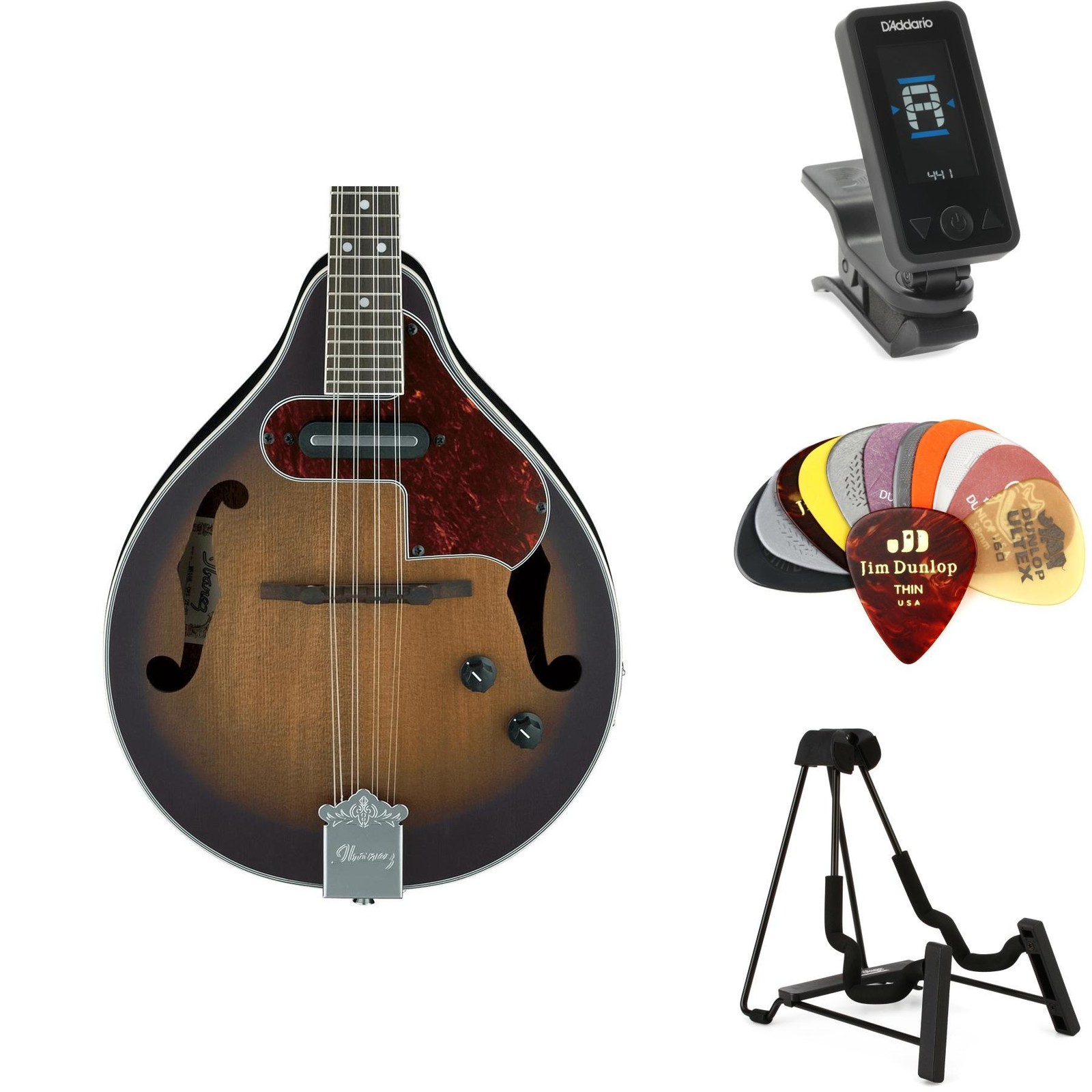 Набор для игры на акустической и электрической мандолине Ibanez M510E Essentials - Винтажный инструмент с открытыми порами 42490₽