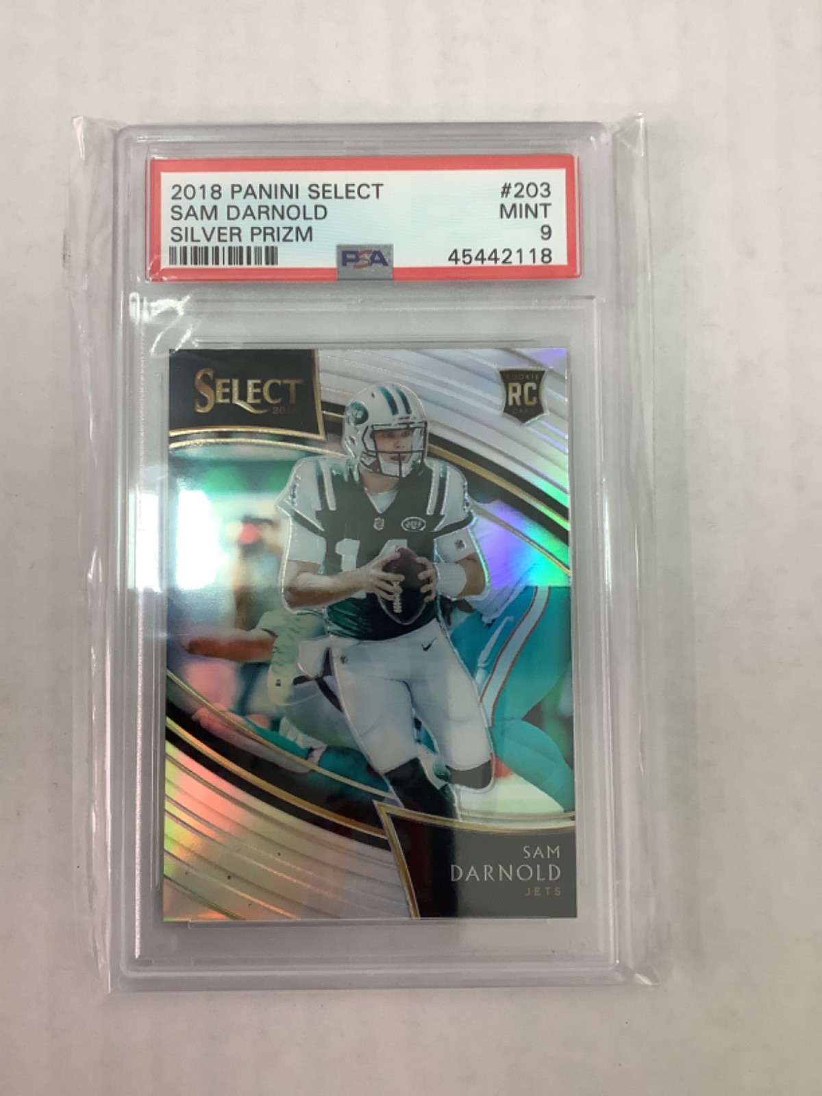2018 Select Field Level Silver Prizm Sam Darnold #203 PSA 9 MINT Rookie RC
