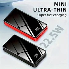 Power Bank 9000000mAh Battery Pack 22.5W Fast Charging with Dual LED Flashlight