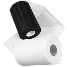 2 Rolls Wedding Tulle Fabric Tulle Skirt Decorative Mesh Veil Wedding