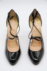 Christian Louboutin Black Patent Leather Crossettinetta Pumps - EU 37.5/ US 7.5 — photo 2