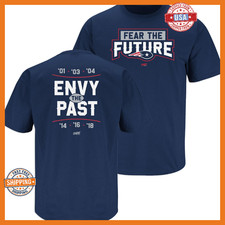 Fear The Future T-Shirt for New England Football Fans (SM-5XL) (Navy Short Sleev