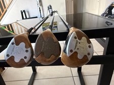 Vintage Golf Club Set 3 Wood Drivers Persimmon Heads Classic Golf Clubs