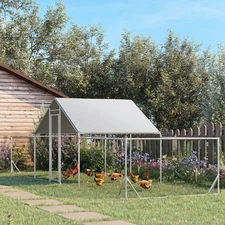 Chicken Run for 12-14 Chickens with Cover for Outdoor, Backyard