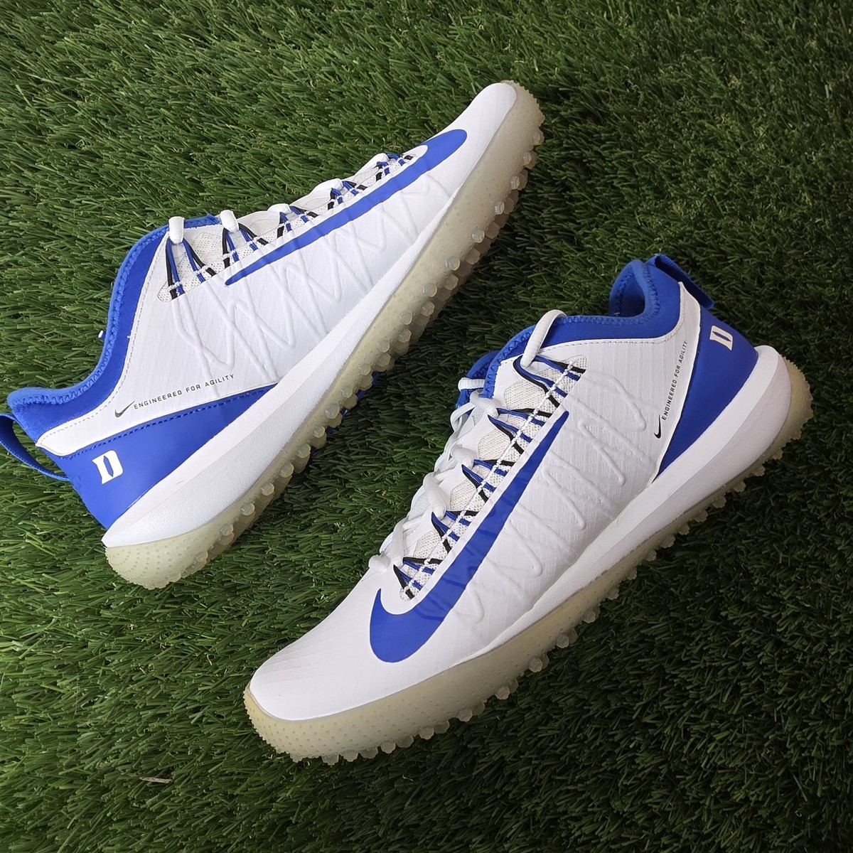Duke PE Mens 9.5 Nike Alpha Huarache 7 Pro Turf Lacrosse Shoes