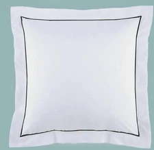 Ralph Lauren Palmer Percale EUROPEAN PILLOW SHAM Loft Gray Organic Cotton