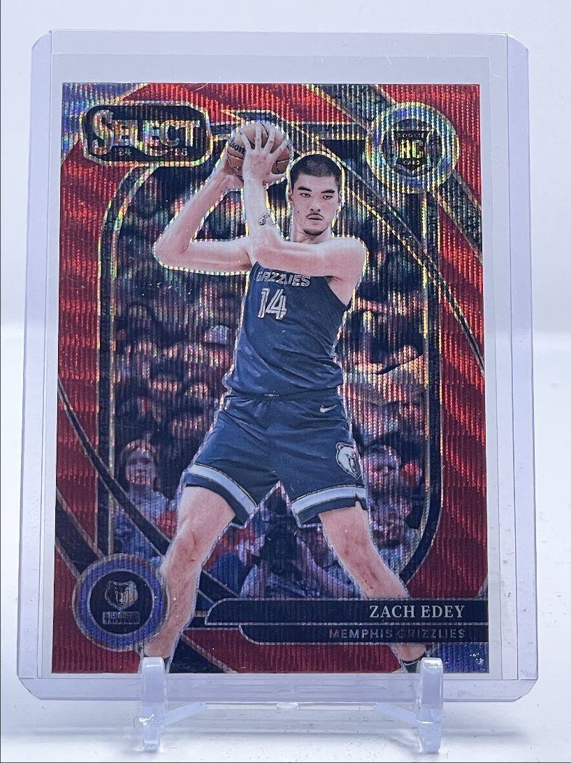 ZACH EDEY 2024-25 SELECT COURTSIDE ROOKIE RED WAVE PRIZM RC Q3841