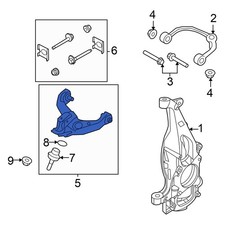 For Ford F-150 2021-2026 Ford ML3Z3078E Front Right Lower Suspension Control Arm