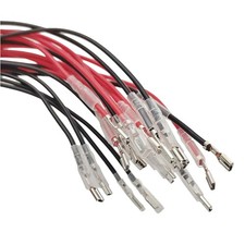 2.8mm Female Spade Crimp Terminals with Insulating Sleeve and 20cm 18AWG Red ...