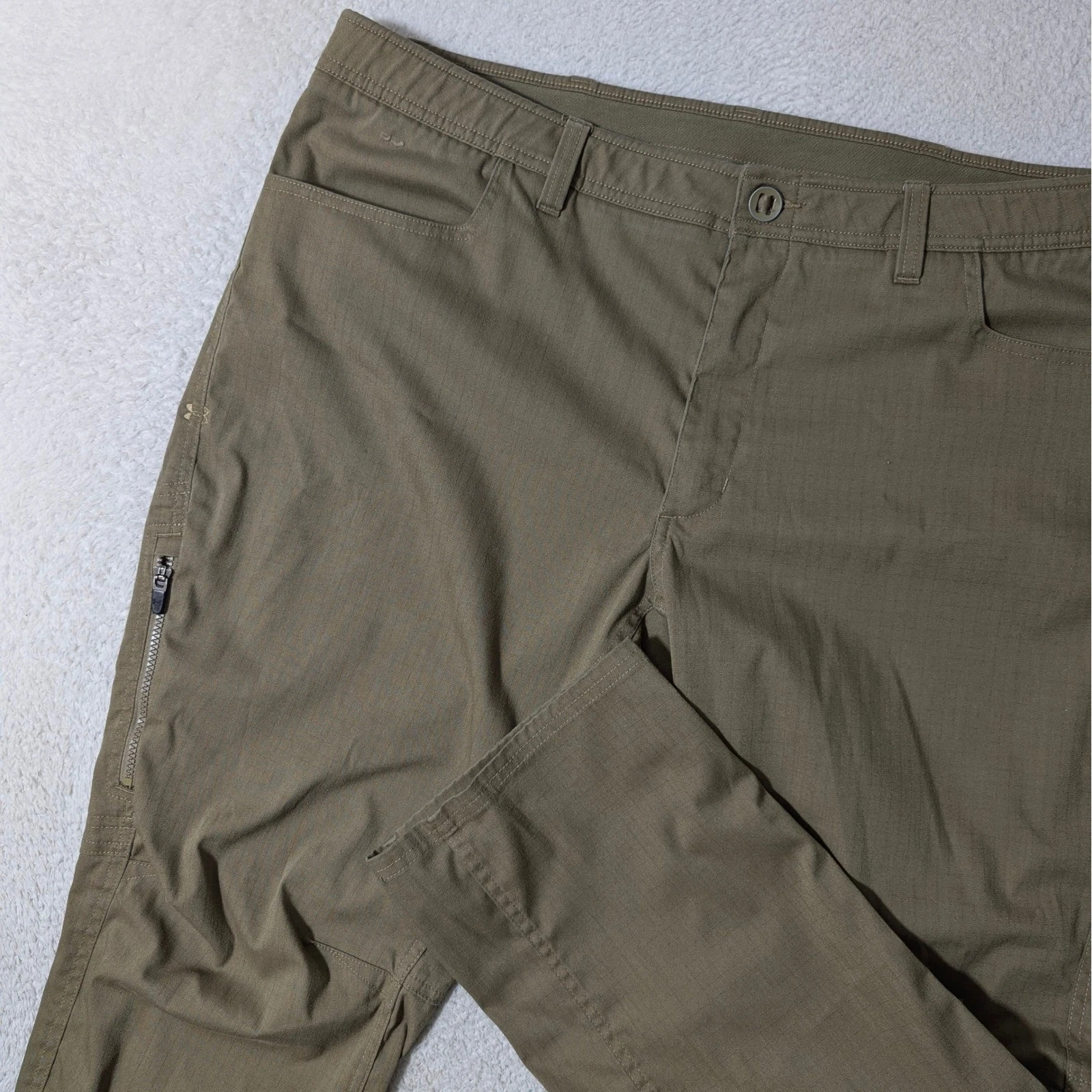 Under Armour Enduro Pants Mens 42/30 Olive Green Tactical Ripstop Loose Fit